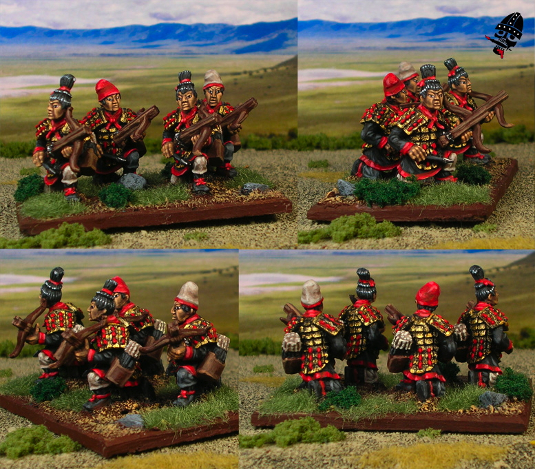 Chinese Warring States crossbowmen from Renegade Miniatures painted by Neldoreth - An Hour of Wolves & Shattered Shields