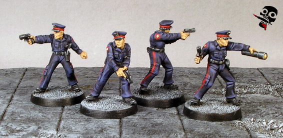 Cops, Police Officers from West Wind Productions painted by Neldoreth - An Hour of Wolves & Shattered Shields