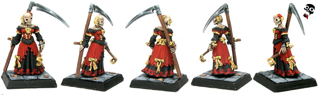 Undead skeleton lady from Freebooter Miniatures painted by Neldoreth - An Hour of Wolves & Shattered Shields