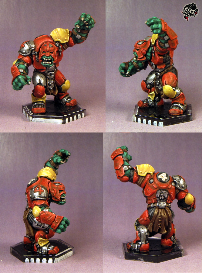 Klaxus Redbombers - not the Greenmoon Smackers - Dreadball team from Mantic Games painted by Neldoreth - An Hour of Wolves & Shattered Shields