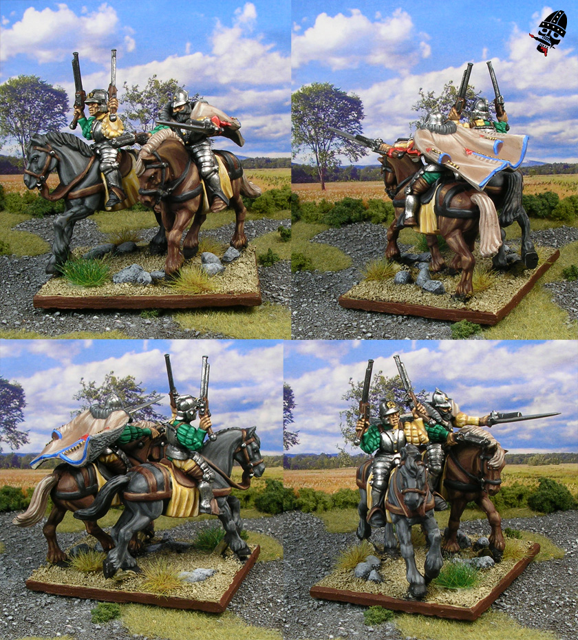The Empire pistoliers from Games Workshop painted by Neldoreth - An Hour of Wolves & Shattered Shields