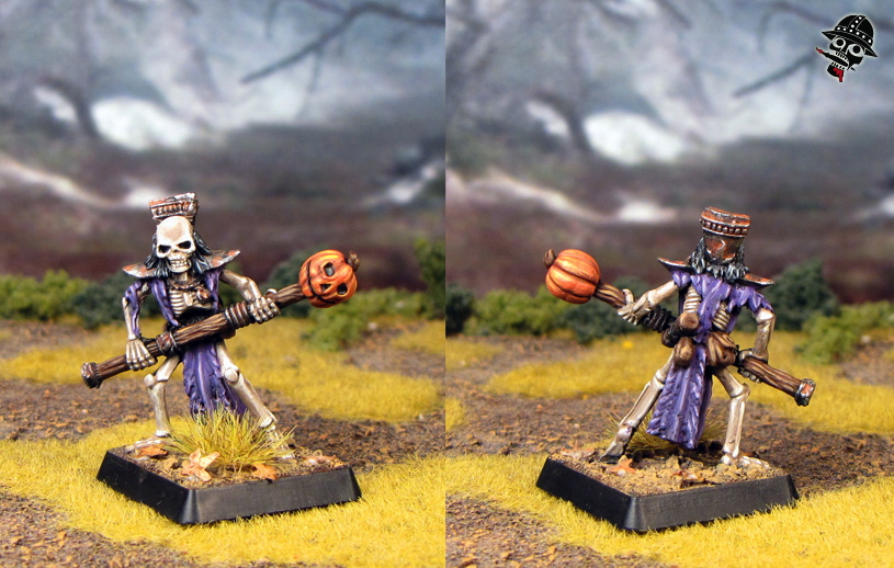 Skeleton Magician from Heartbreaker Miniatures painted by Neldoreth - An Hour of Wolves & Shattered Shields