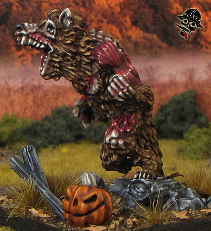 Zombie Werewolf from Reaper Miniatures painted by Neldoreth - An Hour of Wolves & Shattered Shields