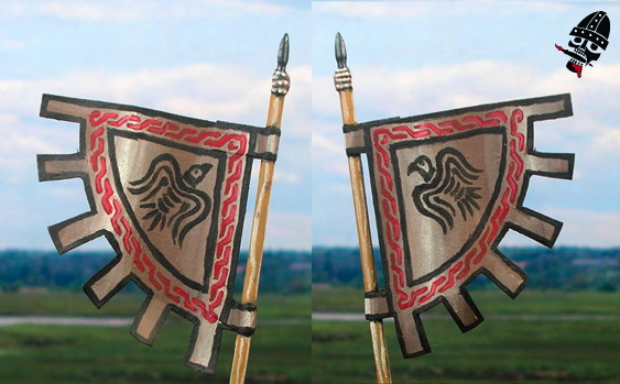 Viking land ravager banner from  painted by Neldoreth - An Hour of Wolves & Shattered Shields