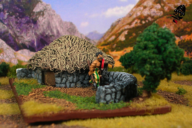 Ancient Spanish hill fort DBA 15mm camp - scratch built by Neldoreth - An Hour of Wolves & Shattered Shields