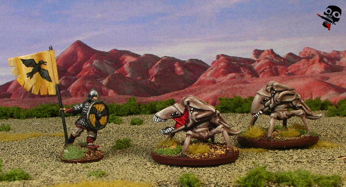 Warrior bugs from Khurasan Miniatures painted by Neldoreth - An Hour of Wolves & Shattered Shields