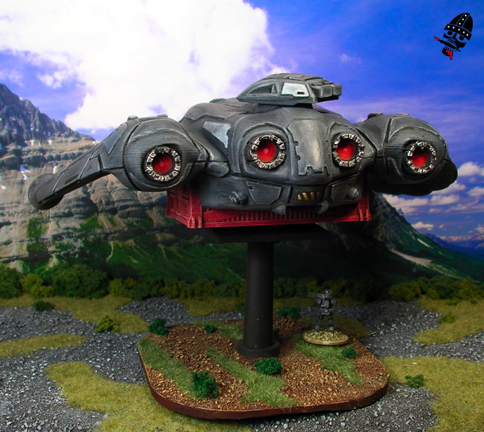 Tribal DPLS Space ship from Khurasan Miniatures painted by Neldoreth - An Hour of Wolves & Shattered Shields