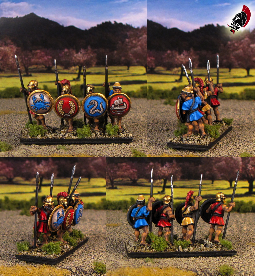 15mm Ancient Greek Hoplites from Xyston Miniatures painted by Neldoreth - An Hour of Wolves & Shattered Shields