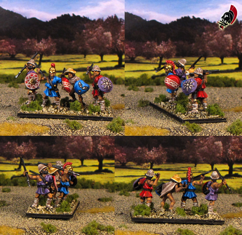 15mm Ancient Greek Peltasts from Xyston Miniatures painted by Neldoreth - An Hour of Wolves & Shattered Shields