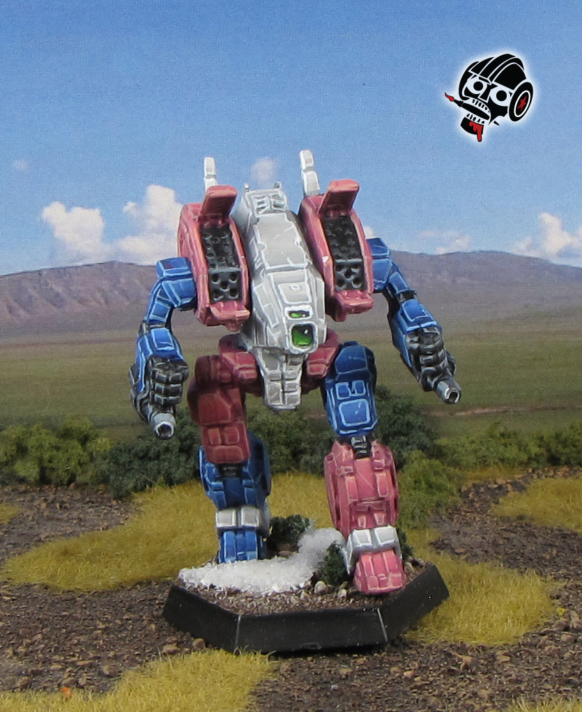 Battletech Archer in Transgender Allyship colours from Alpha Strike from Catalyst Games Lab painted by Neldoreth - An Hour of Wolves & Shattered Shields