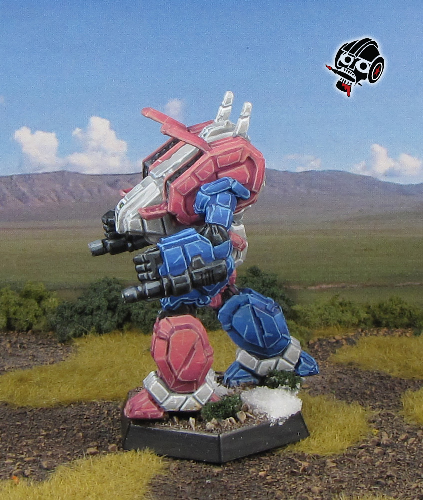 Battletech Archer in Transgender Allyship colours from Alpha Strike from Catalyst Games Lab painted by Neldoreth - An Hour of Wolves & Shattered Shields