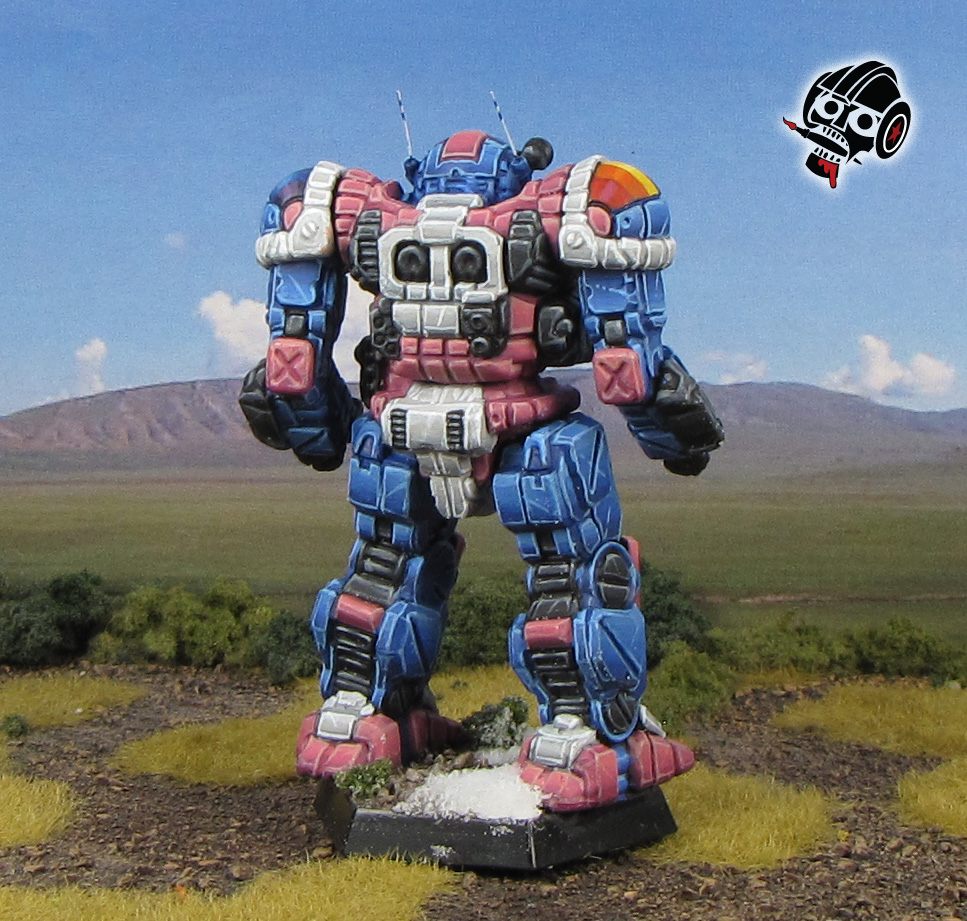 Battletech Atlas in Transgender Allyship Colours from Catalyst Games Lab painted by Neldoreth - An Hour of Wolves & Shattered Shields