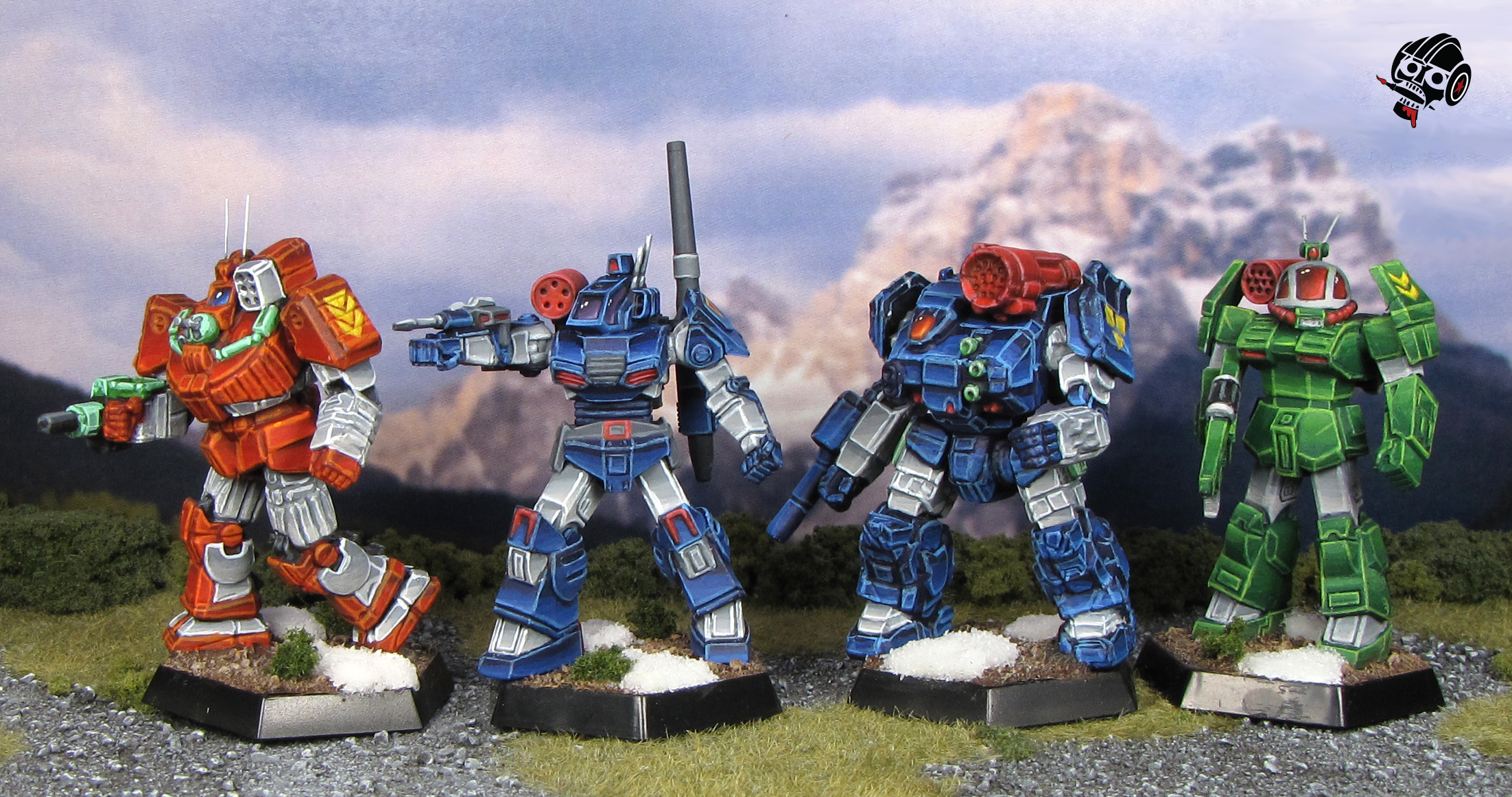 Fang of the Sun Dougram Mechs Roundfacer Blockhead Ironfoot from Catalyst Game Labs and 3D Prints painted by Neldoreth - An Hour of Wolves & Shattered Shields