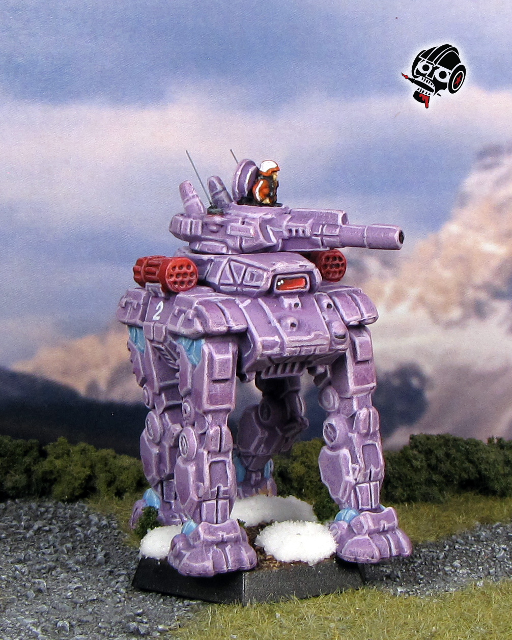 Battletech Crabgunner Goliath with Dougram Shadow Hawk from Catalyst Game Labs painted by Neldoreth - An Hour of Wolves & Shattered Shields