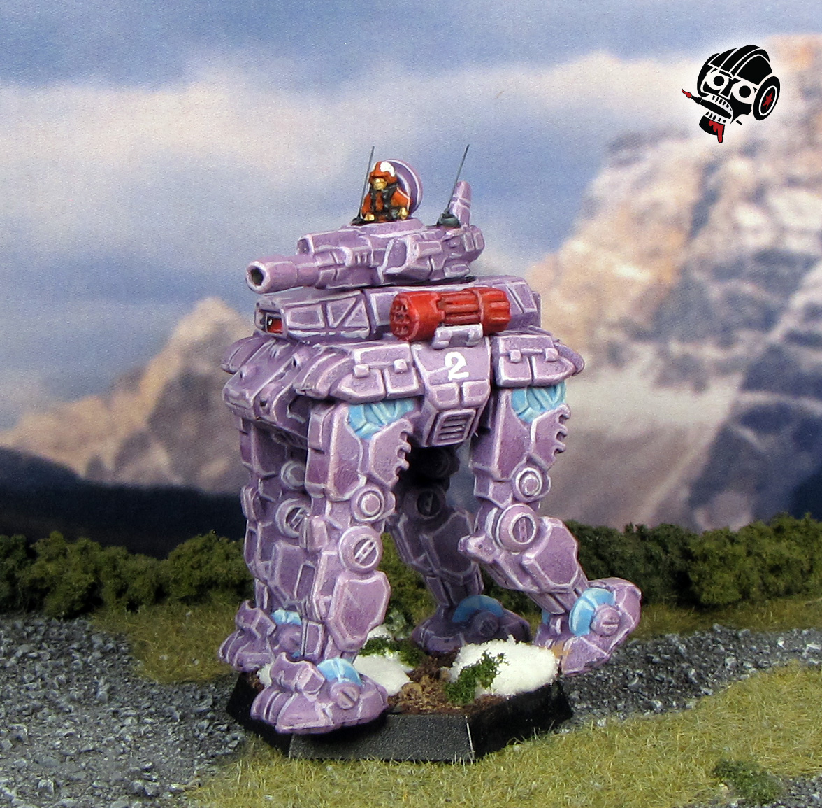 Battletech Crabgunner Goliath with Dougram Shadow Hawk from Catalyst Game Labs painted by Neldoreth - An Hour of Wolves & Shattered Shields