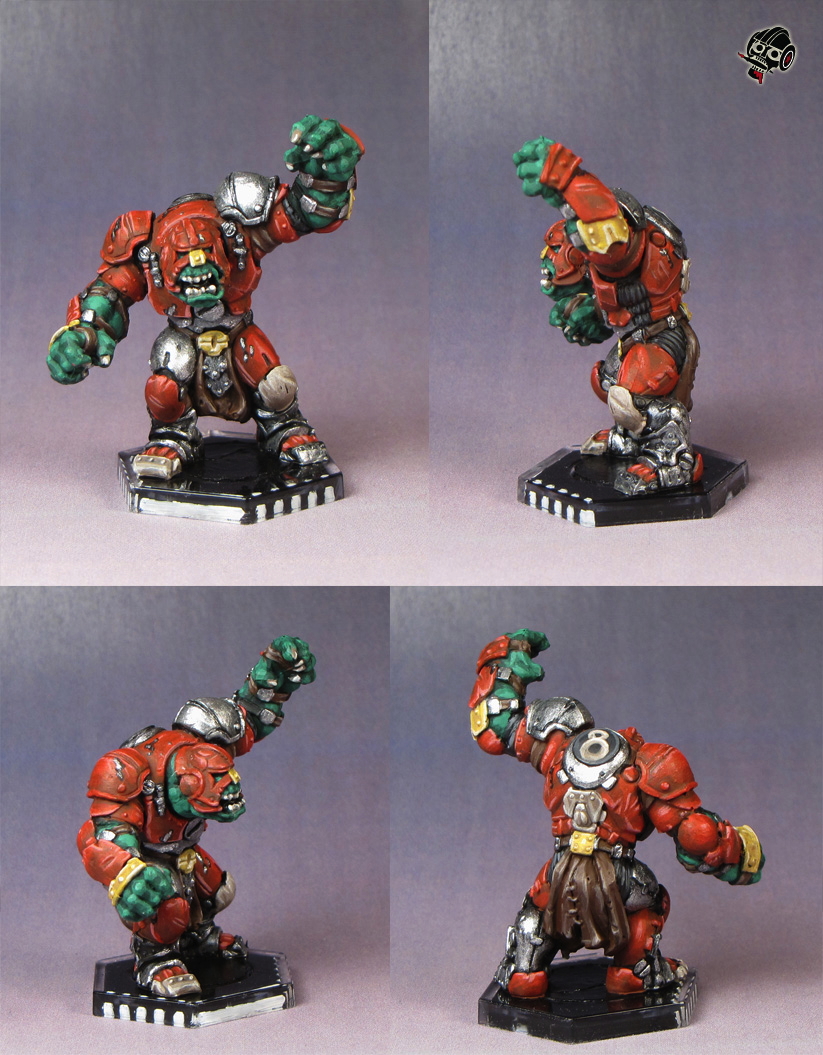 Klaxus Redbombers - not the Greenmoon Smackers - Dreadball team:  from Mantic Games painted by Neldoreth - An Hour of Wolves & Shattered Shields