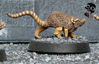 Rat swarm rats from Games Workshop painted by Neldoreth - An Hour of Wolves & Shattered Shields